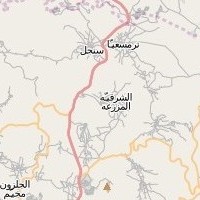post offices in Palestine: area map for (75) Al Mazra aesh Sharqiya